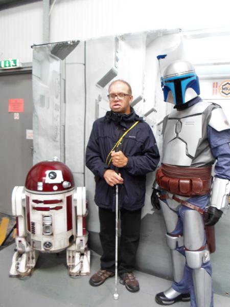 R2D2, Nick and a clone trooper